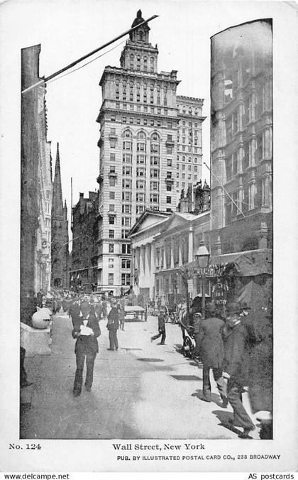C162 New York Wall Street  vintage  postcard