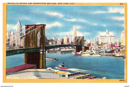 Etats unis - Brooklyn Bridge and Manhattan Skyline
