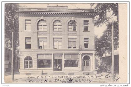 Johnstown New York, YMCA and Post Office Building, c1900s Vintage Postcard