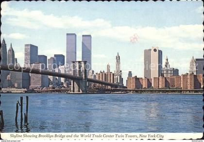 New York City Skyline Showing Brooklyn Bridge World Trade Center Luftpost