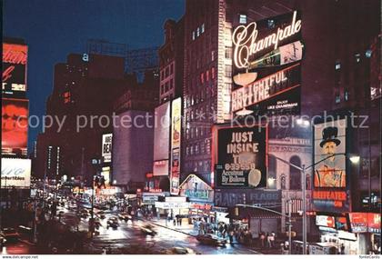 New York City Time Square Broadway and 46th St at night