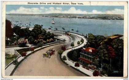 Riverside Drive and Hudson river - Hudson River