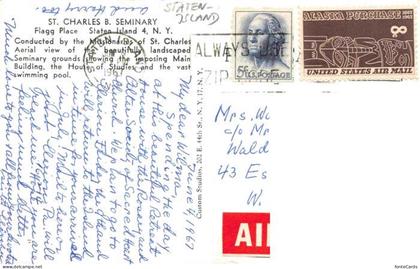 Staten Island New York USA St. Charles B. Seminary Flagg Place aerial view