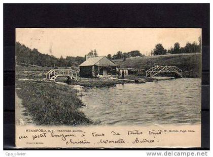 USA NY, Stamford, Trappers Lodge, Habitation de Trappeurs, Frontière Canada, Delaware, ed Tuck 2199, 1906