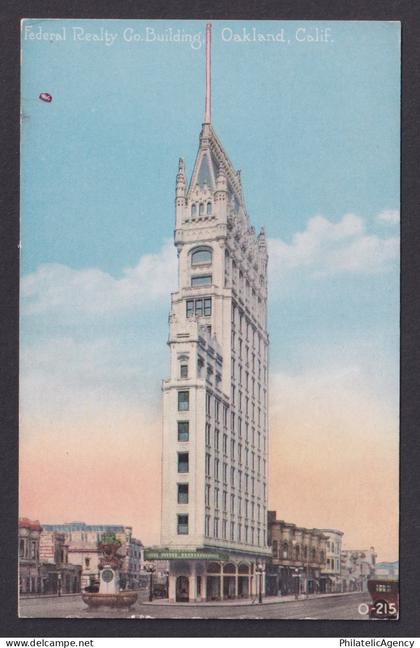 Postcard, United States, Oakland CA, Federal Realty Co. Building