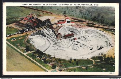 AK Woodville, OH, Aeroplane View of the Ohio Hydrate & Supply Co. Plant