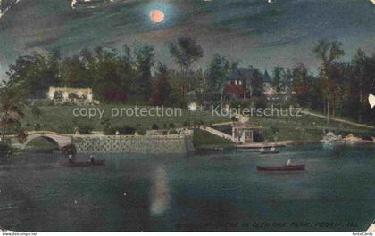 Peoria Illinois USA Glen Oak Park at night