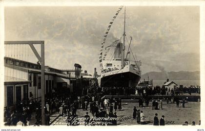 PC US, OREGON, FLAVEL, S.S. GREAT NORTHERN, REAL PHOTO POSTCARD (b5684)