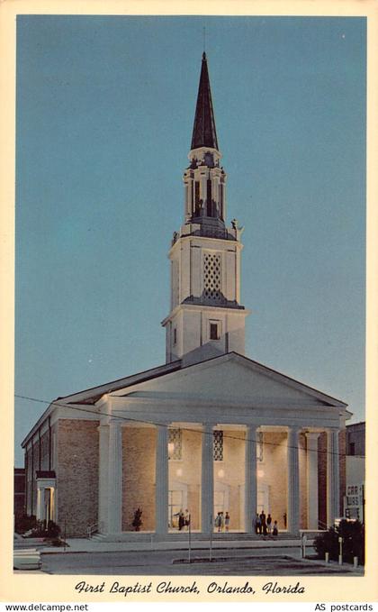 B347 US First Baptist Church Orlando Florida vintage postcard