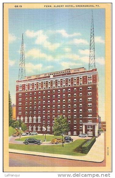 ETATS UNIS- ref no 121- penn.albert hotel , greensburg - pa  - bon etat