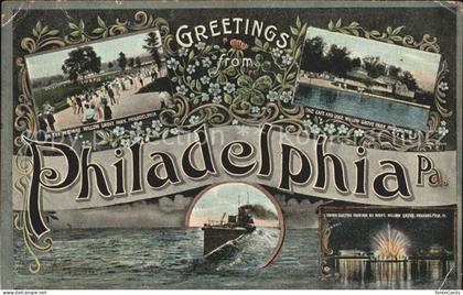 Philadelphia Pennsylvania Midway Willow Grove Park Cafe and Lake Electric Founta