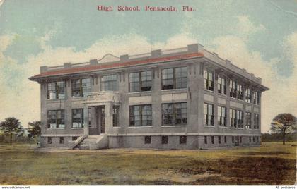 US Florida Pensacola High School vintage postcard B955