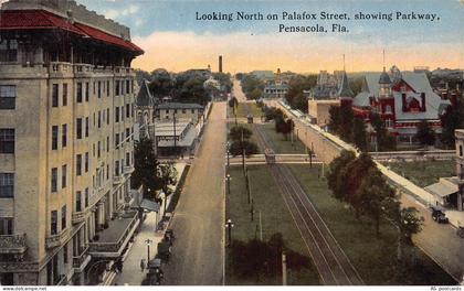 US Florida Pensacola Palafox Street vintage postcard B955