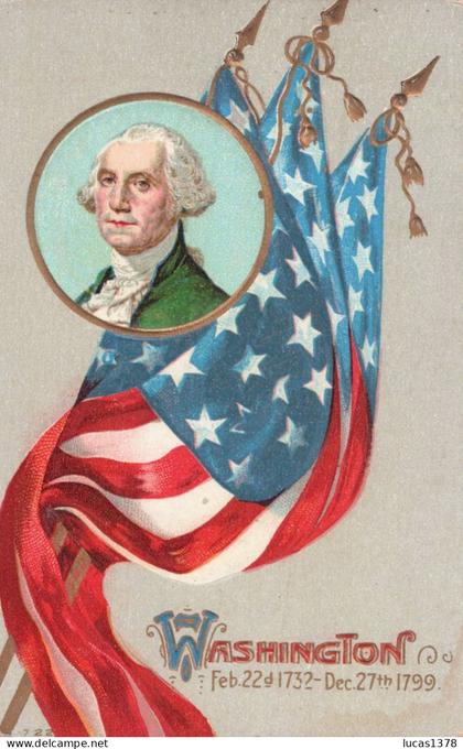 US ART EMBOSSED PATRIOTIC WASHINGTON 1732 - 1799