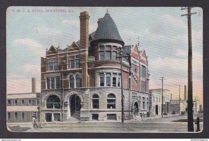 Postcard, United States, Rockford IL, YMCA Building
