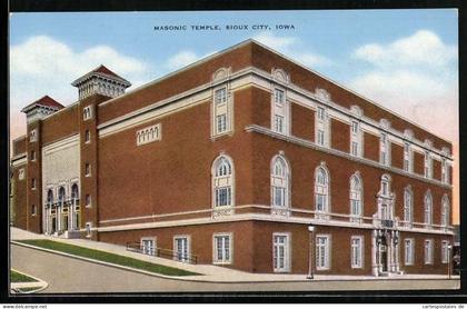 AK Sioux City, IA, Masonic Temple, Freimaurer