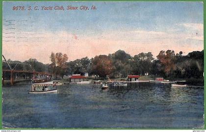 ak7496 - USA - VINTAGE POSTCARD - Iowa, Sioux City, Yacht Club - 1913