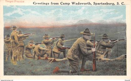 ETAT-UNIS  - TEXAS  -  Lot de 7 Cartes  -  SPARTANBURG  -  Camp WADSWORTH  - Guerre 1914-18 - Militaires, Soldats