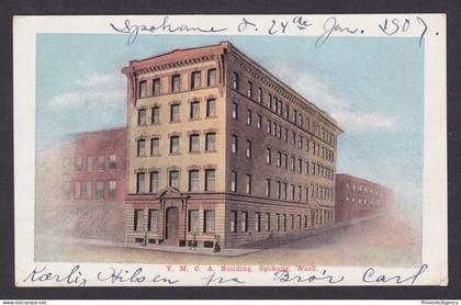 Postcard, United States, Spokane WA, YMCA Building