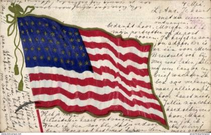 CPA US Amerikanische Fahne
