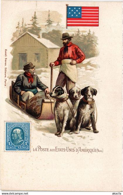 PC US, LA POSTE, THE US POST, Vintage Postcard (b62005)