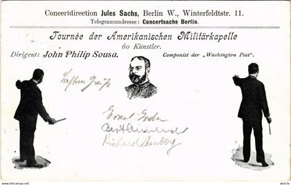 PC US, PROPAGANDA, AMERIKANISCHEN MILITARKAPELLE, VINTAGE POSTCARD (b16313)