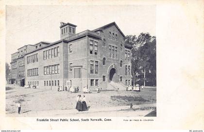 US Connecticut Franklin St Public School South Norwalk postcard B957