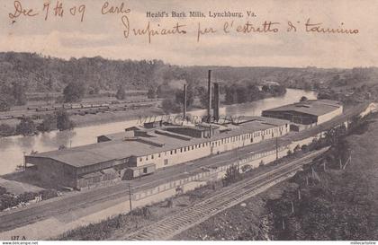 VIRGINIA - Lynchburg - Heald's Bark Mills 1909 Postcard Ed.Schwabe Pub