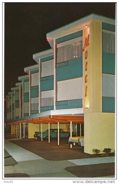 Port Angeles Washington, Uptown Motel, Lodging, Exterior View, Autos, c1950s/60s Vintage Postcard