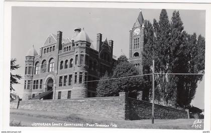 Port Townsend Washington, Jefferson County Courthouse Building c1940s/50s Vintage Eliis #4602 Real Photo Postcard