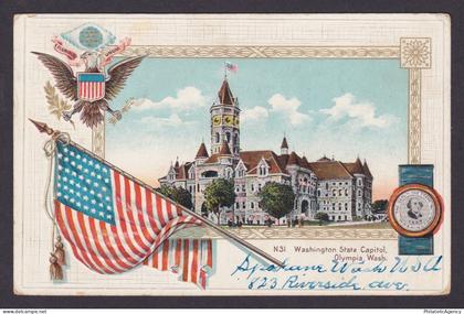 Postcard, United States, Olympia WA, Washington State Capitol