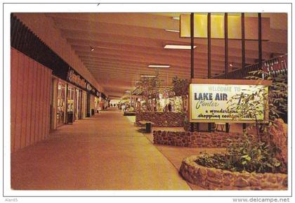 Waco Texas, Lake Air Shopping Center Mall Interior View, c1960s/70s Vintage Postcard
