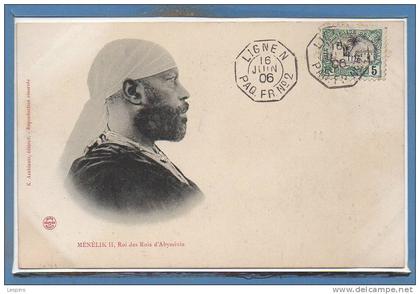 AFRIQUE - ETHIOPIE --   -  Ménélik II roi d'Abyssinie