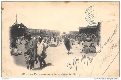 AFRIQUE   ETHIOPIE  LA FARAASSMAGALA ( UNE PLACE DE HARAR )