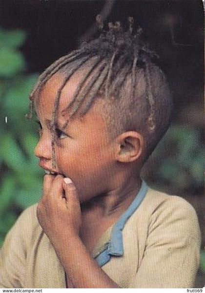 AK 186223 ETHOPIA - Young boy with Kuncho Hair Style