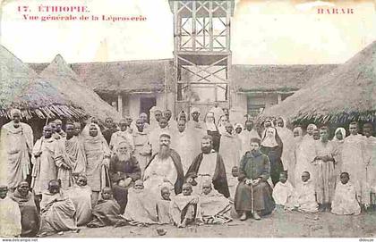 Carte Postale Ancienne - Ethiopie - Harar - Vue Générale de la Léproserie - Animée - CPA - Voir Scans Recto-Verso - Posc