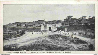 Ethiopie - Harrar - Porte balbana fallana - Animée - CPA format 13 x 7 cms - Voir Scans Recto-Verso