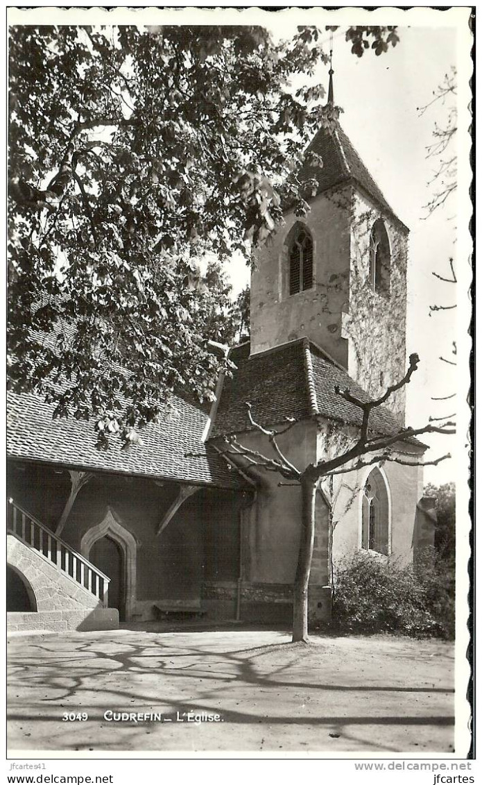 ETR - SUISSE - Cudrefin - L'Eglise - Semi moderne petit format