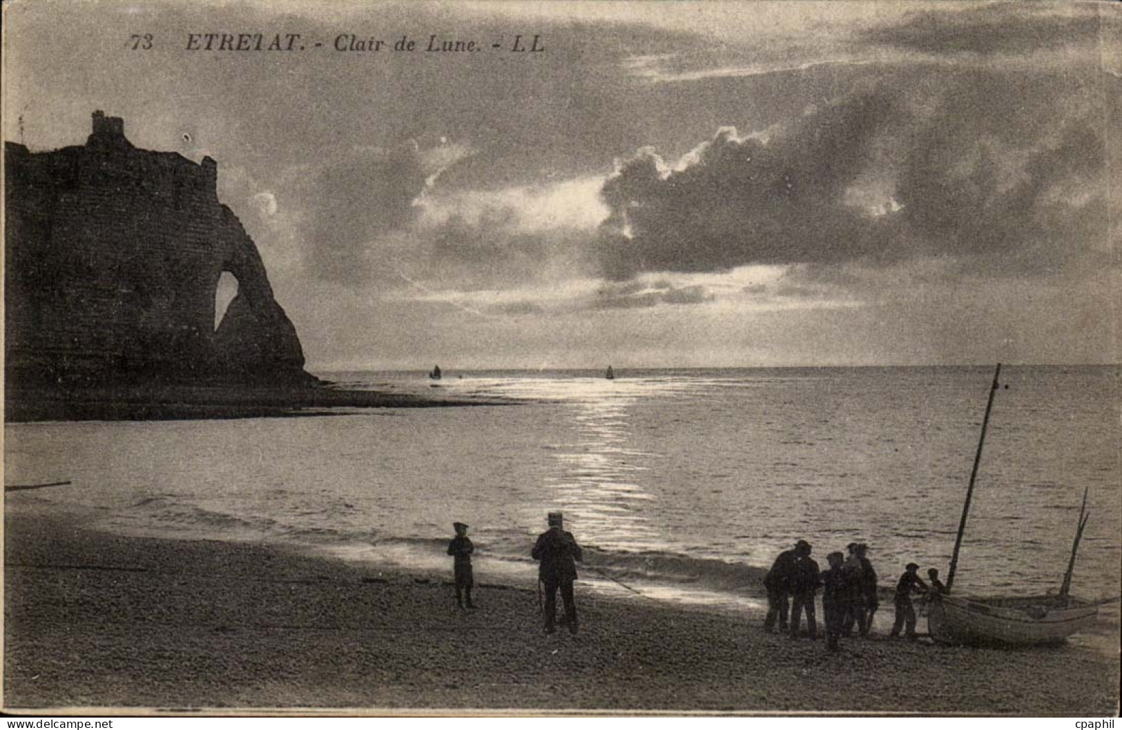 Etretat CPA Clair de lune (bateau)