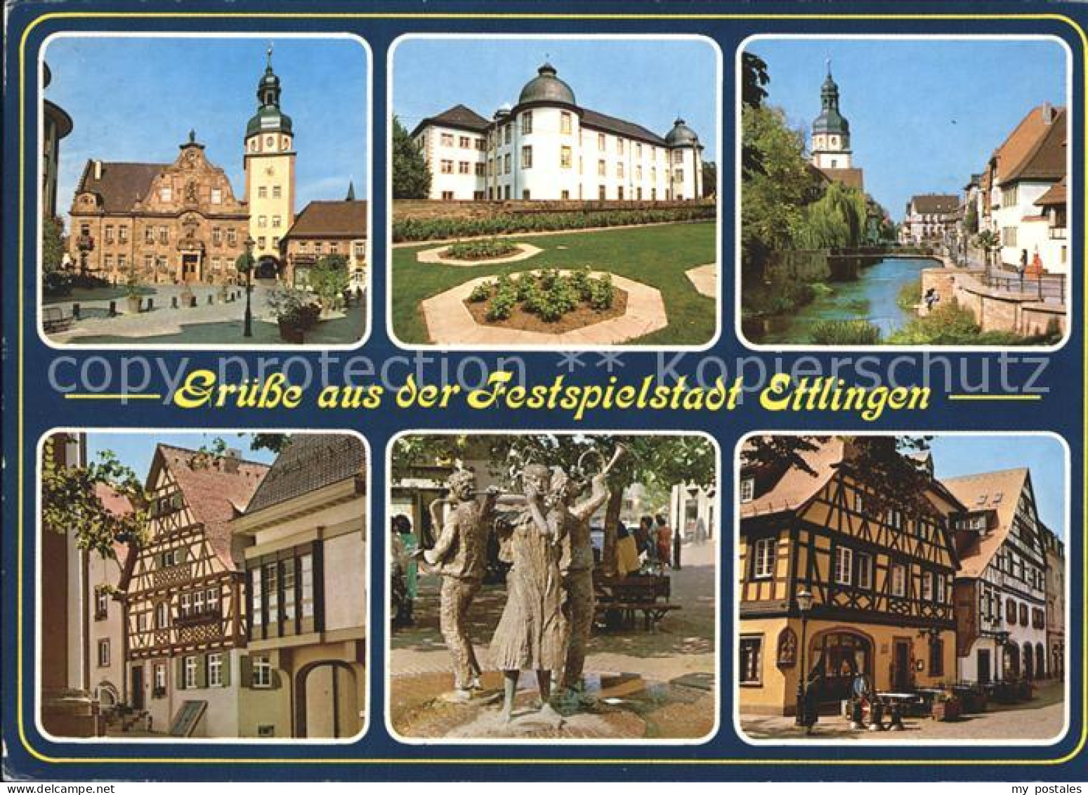 Ettlingen Rathaus alte Haeuser