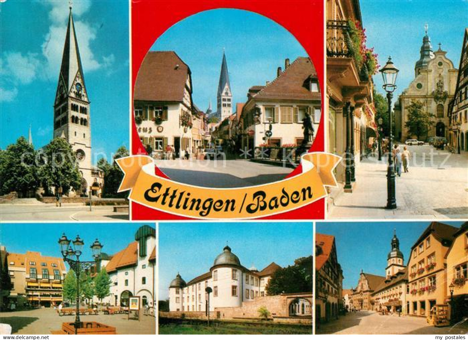 Ettlingen Schloss Rathaus Kirche Marktplatz