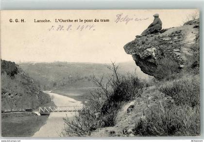 La Roche-en-Ardenne 1914 - l`Ourthe et le pont du Tram - 39477888