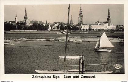 Skats pari Daugavai Galvaspilseta Riga Litauen Postkarte AK 1941