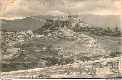dn194 cartolina cpa acropolis atene athenes grecia greece