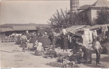 NORTH MACEDONIA - Skopje, Market, Photo Postcard 1928