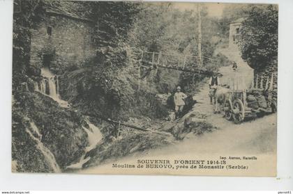 MACEDOINE DU NORD - Souvenir d'Orient 1914-18 - Moulins de BUKOVO , près de MONASTIR (SERBIE )