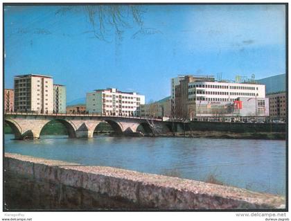 Skopje, Kamen most na Vardaru old postcard travelled 1966 bb150914
