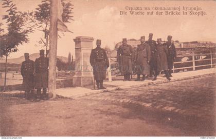 NORTH MACEDONIA - Die Wache auf der Brucke in Skoplje, Postcard