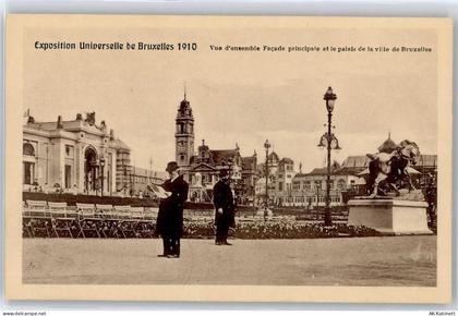 Brüssel Bruxelles - Ereignis, Weltausstellung, 1910, Vue densemble Facad... - 51042995