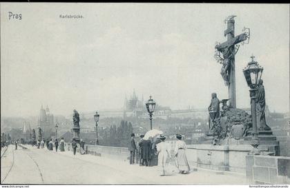 cf111 cartolina prag  praga karsbucke repubblica ceca
